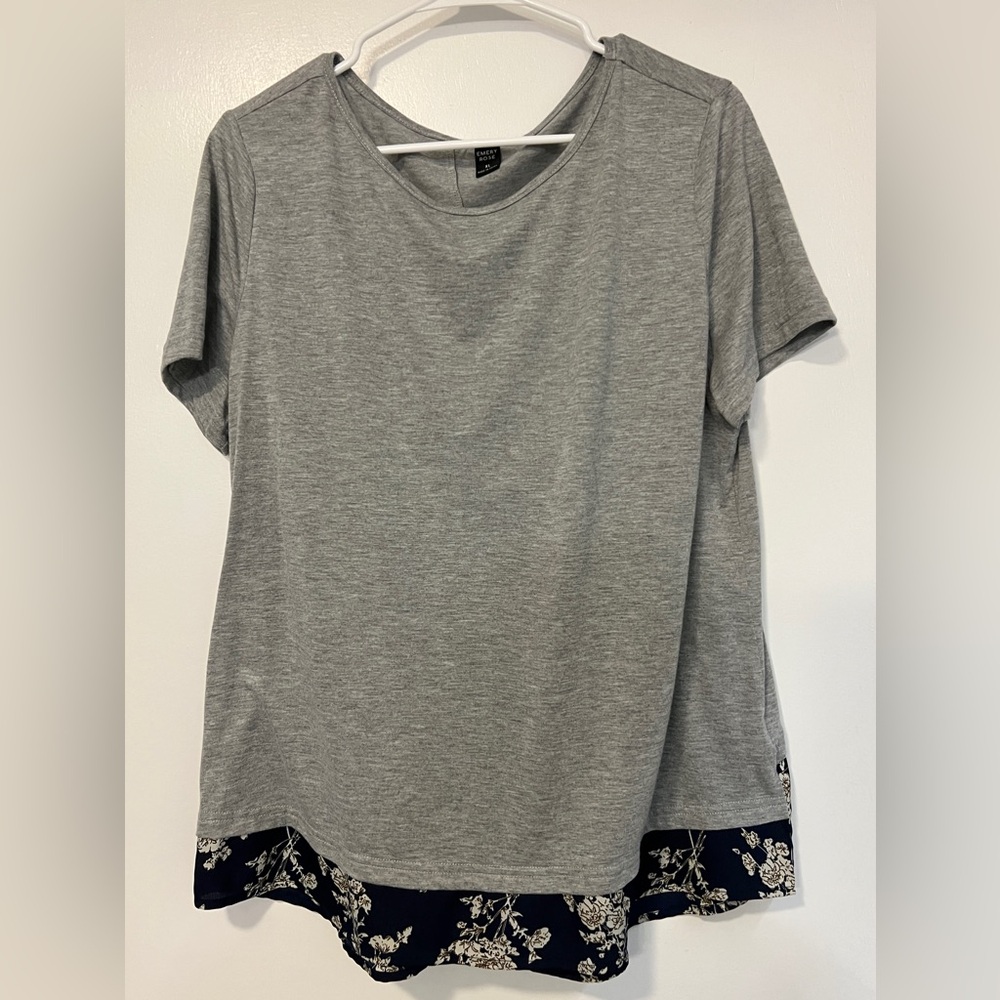 Gray Boxy Short Sleeve T-Shirt